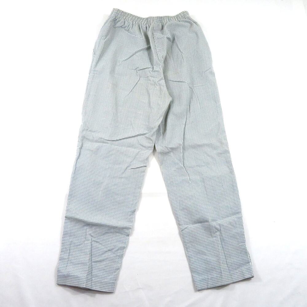 Womens Jantzen Houndstooth Pants Blue White Tag 14 Meas 25x29 Made in USA 1970s